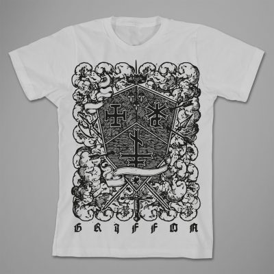 Griffon - Le Lys bombé flottant au vent // T-shirt Blanc