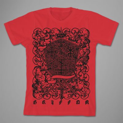 Griffon - Le Lys bombé flottant au vent // T-shirt Rouge