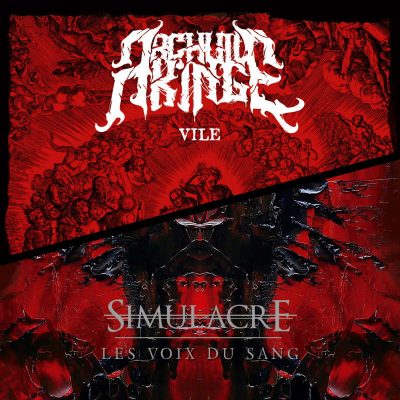 Archvile King - Vile / Simulacre - Les Voix du Sang // Split LP